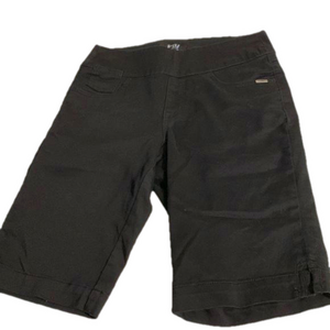 French Dressing Jeans Pull-On Black Bermuda Shorts